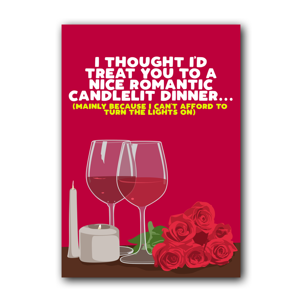 Romantic Candlelit Funny Card #1 image
